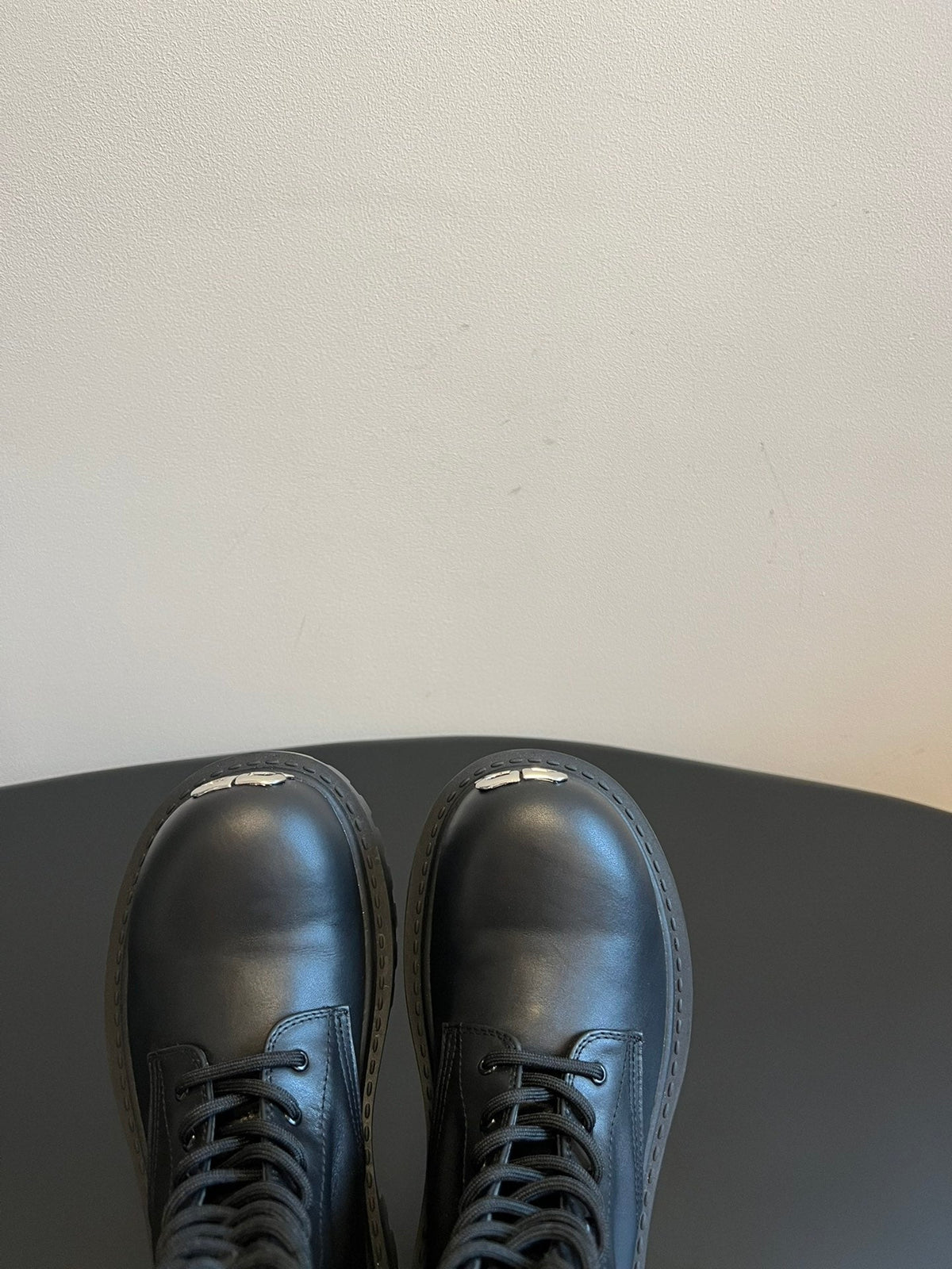 Balenciaga 25ss Martin boots double B buckle black calfskin