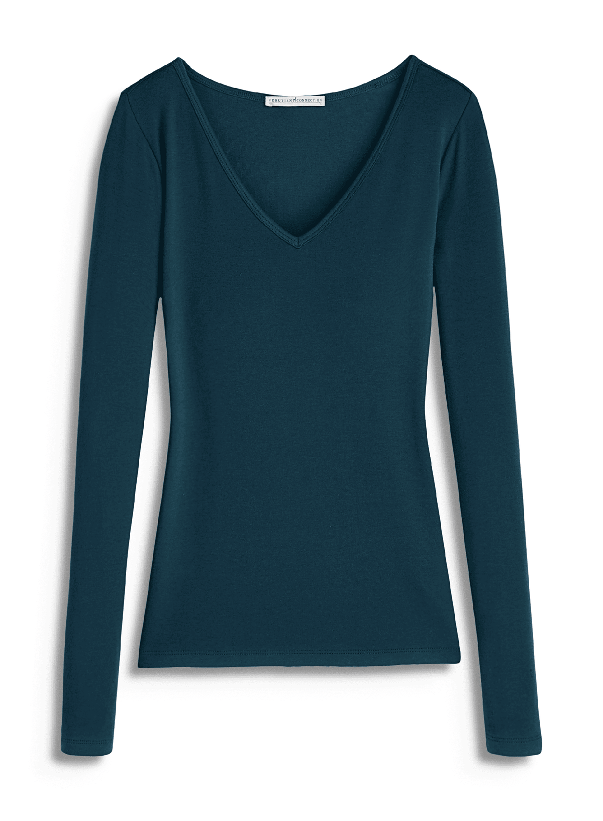 Pima Rib Knit V-Neck