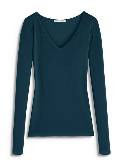 Pima Rib Knit V-Neck