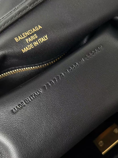 Balenciaga Rodeo Tote Bag Black Calfskin