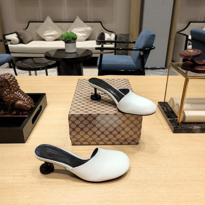 Balenciaga 26s Buckle Flats Sandals Cowhide