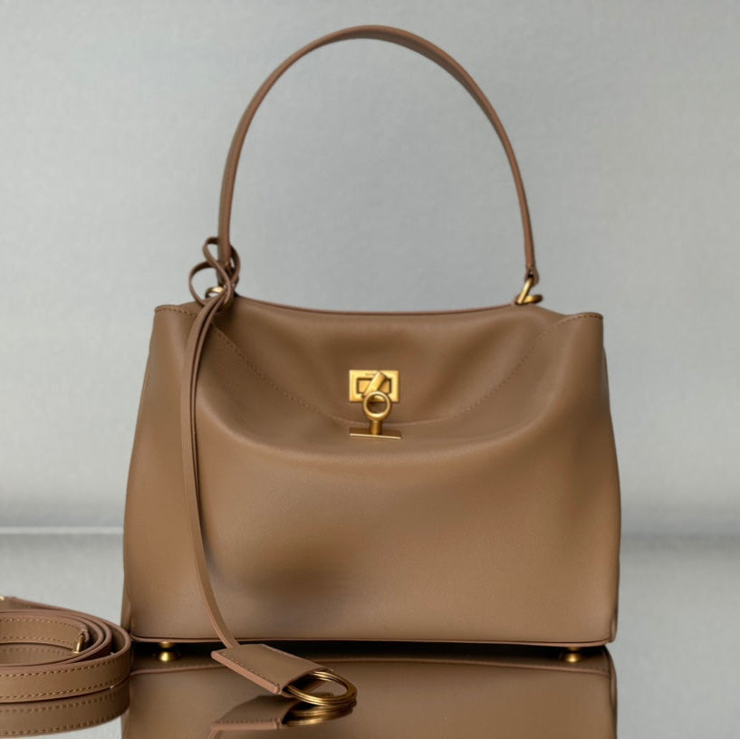 RODEO SMALL BAG 29 IN CAMEL BEIGE SMOOTH CALFSKIN GOLD HARDWARE