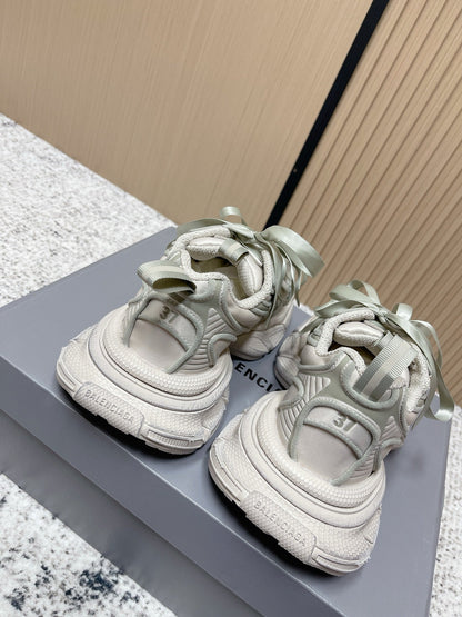 Balenciaga Sneaker Mesh Lace-up Light Gray Fabric 534185