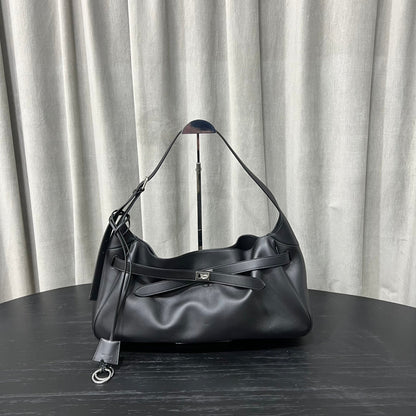 Balenciaga Bel Air Shoulder Bag Black Smooth Calfskin