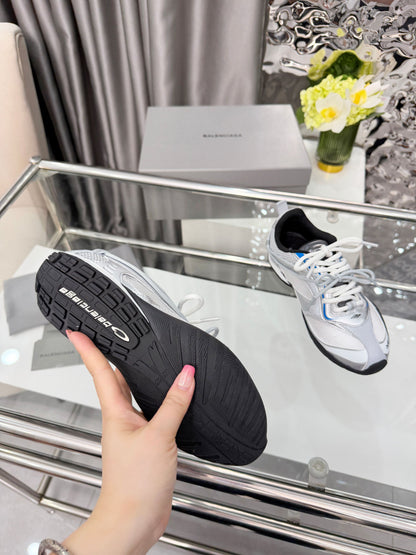 Balenciaga Monday Sneakers White Sliver Mesh TPU 714947