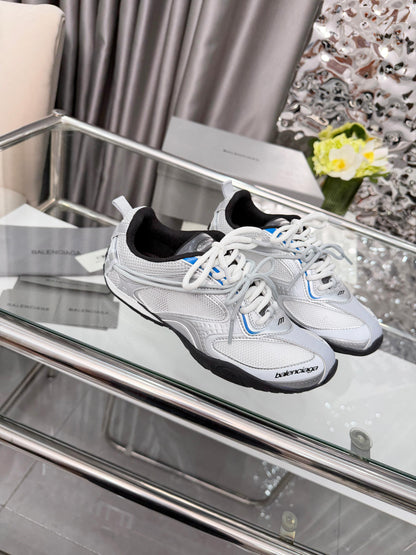 Balenciaga Monday Sneakers White Sliver Mesh TPU 714947
