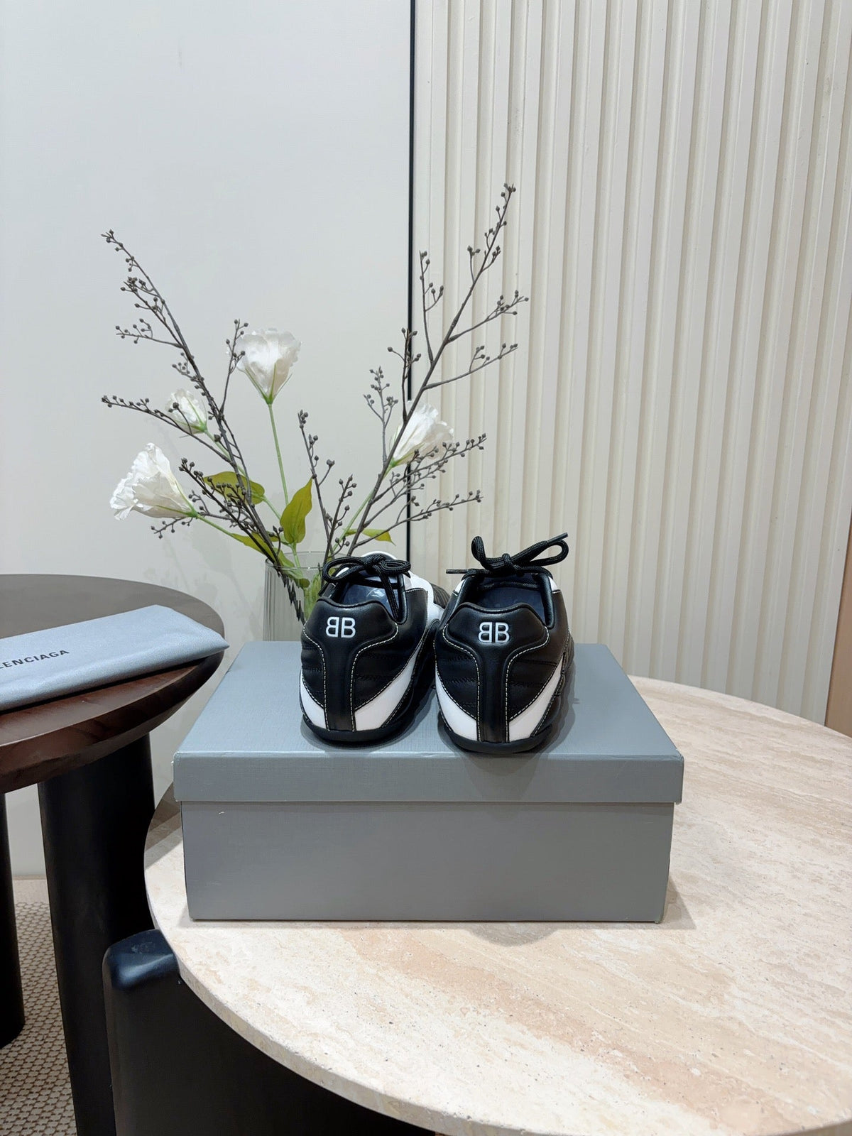 SOCCER SNEAKER IN BLACK MIX WHITE QUILTED LAMBSKIN