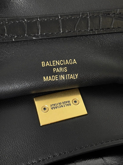 Balenciaga Rodeo Bag 35 Black Crocodile Skin Gold Hardware 351307