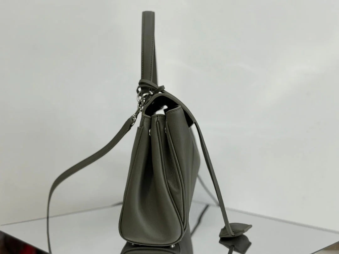 Balenciaga Small Rodeo Bag 29 Olive Green Calfskin Sliver Hardware