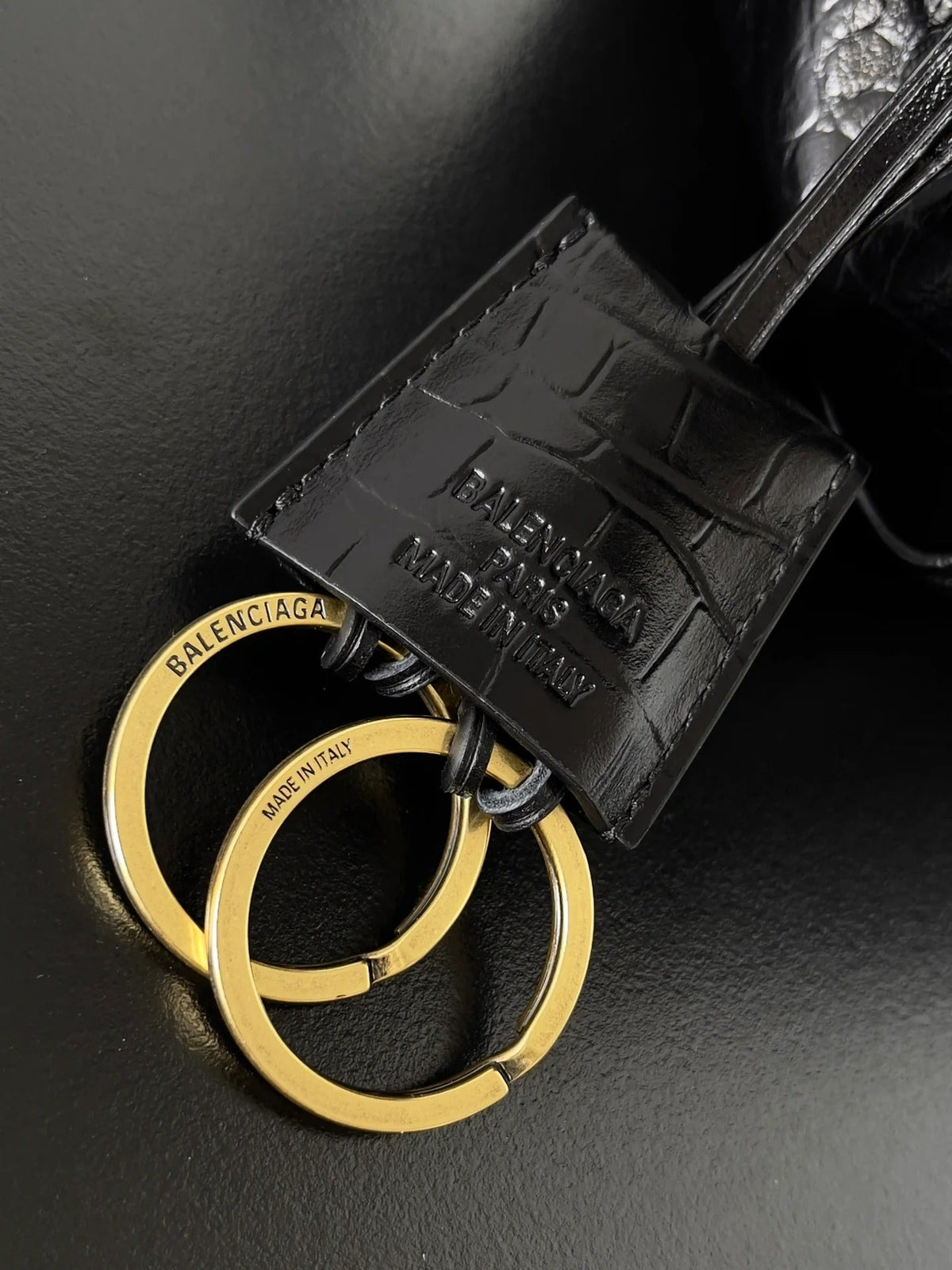 Balenciaga Rodeo Bag 35 Black Crocodile Skin Gold Hardware 351307