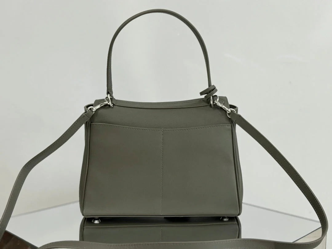 Balenciaga Small Rodeo Bag 29 Olive Green Calfskin Sliver Hardware