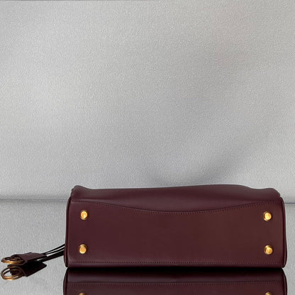 Balenciaga Small Bag 29 Burgyndy Calfskin Gold Hardware