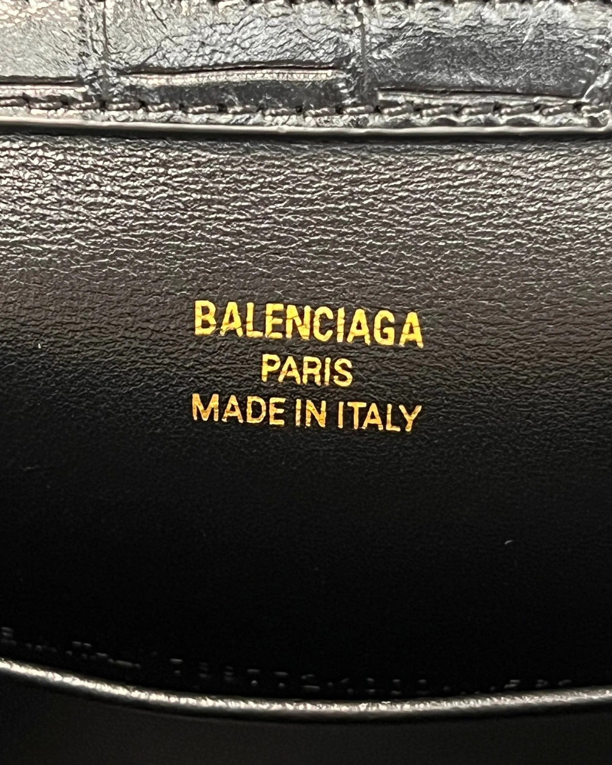 Balenciaga Mini Rodeo Bag 22 Black Crocodile Skin Gold Hardwware