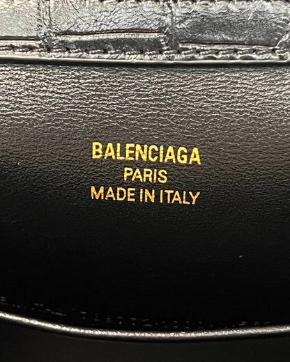 Balenciaga Mini Rodeo Bag 22 Black Crocodile Skin Gold Hardwware
