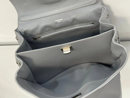 Balenciaga Medium Bag 35 Gray Calfskin Sliver Hardware