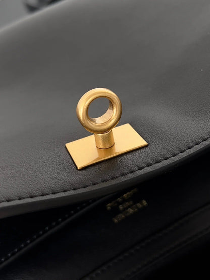 Balenciaga Medium Rodeo Bag 35 Black Calfskin Gold Hardware